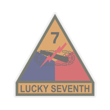 Load image into Gallery viewer, Kiss-Cut Stickers - SSI - 7th Armored Division w Name Tape
