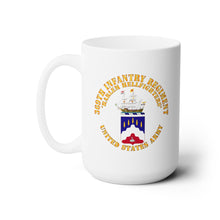 Load image into Gallery viewer, White Mug 15oz - Army - COA - 369th Infantry Regiment - Harlem Hellfighters
