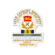 Load image into Gallery viewer, Die-Cut Magnets - Army - 15th Cavalry Regiment - All for One - AEF  w SVC WWI
