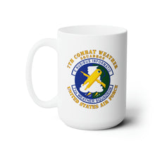 Load image into Gallery viewer, White Ceramic Mug 15oz - USAF - 7th Combat Weather Squadron
