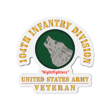 Load image into Gallery viewer, Die-Cut Magnets - Army - SSI - 104th Infantry Division - Nightfighters - US Army Veteran X 300
