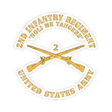 Load image into Gallery viewer, Kiss - Cut Stickers - Army - 2nd  Infantry Regiment Branch - Noli Me Tangere - US Army X 300
