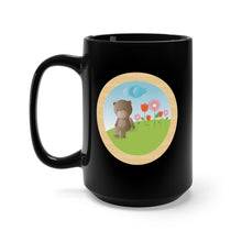 Load image into Gallery viewer, Black Mug 15oz - Baby Bear Field w Balloons
