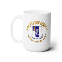 Load image into Gallery viewer, White Ceramic Mug 15oz - Army - DUI - 50th Infantry Regiment - Play the Game
