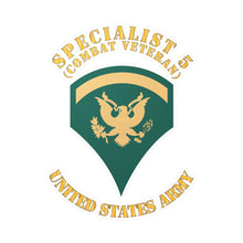 Load image into Gallery viewer, Kiss-Cut Vinyl Decals - Army - Enlisted - SPEC 5 - Specialist 5  - Std - Combat Veteran X 300
