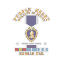 Load image into Gallery viewer, Kiss-Cut Stickers - Purple Heart - WIA w Korean War  w Purple Heart
