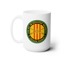 Load image into Gallery viewer, White Ceramic Mug 15oz - Army - 2nd Bn 3d Infantry Regiment -  Vietnam Veteran w Inf Branch
