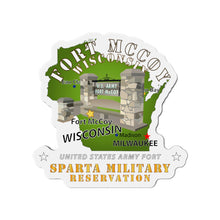 Load image into Gallery viewer, Die-Cut Magnets - Army - Ft McCoy WI - Sparta Military Resv - White
