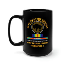 Load image into Gallery viewer, Black Mug 15oz  - Army - 92nd Infantry Division - Buffalo Soldiers - Camp Funston Ks - WWI
