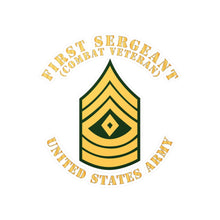 Load image into Gallery viewer, Kiss-Cut Vinyl Decals - Army - First Sergeant - 1SG - Combat Veteran - Flat X 300
