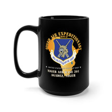 Load image into Gallery viewer, Black Mug 15oz - 409th Air Expeditionary Group Niger Air Base 201, Agadez, Niger X 300
