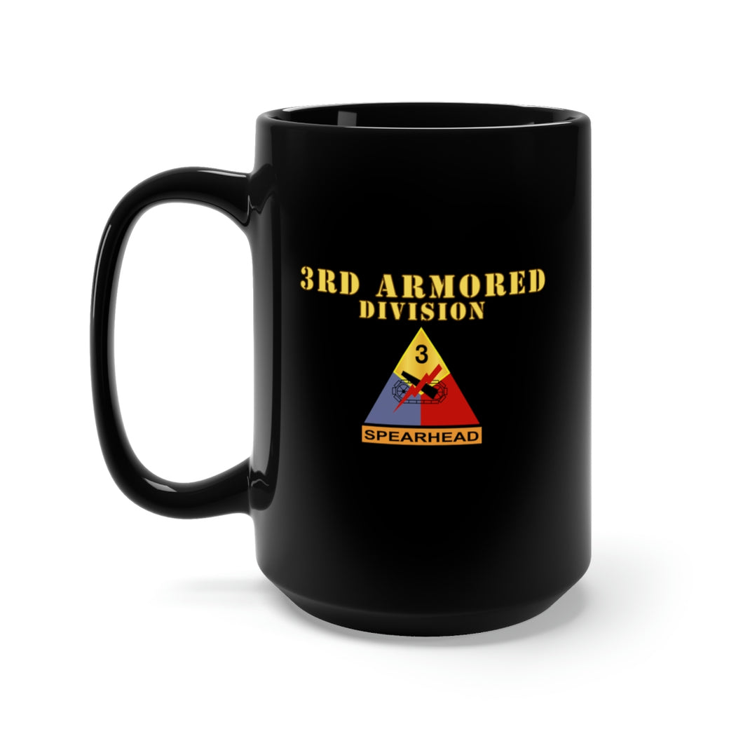 Black Mug 15oz - Army - 3rd Armored Division X 300 - Hat