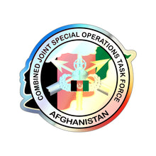 Load image into Gallery viewer, Holographic Die-cut Stickers - Combined Joint Special Operations Task Force - Afghanistan wo Txt
