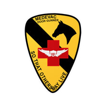 Load image into Gallery viewer, Kiss-Cut Vinyl Decals - Army - Medevac - Door Gunner  - 1st Cavalry - Vietnam wo Txt
