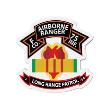 Load image into Gallery viewer, Die-Cut Magnets -SSI - Vietnam - F Co 75th Ranger - 25th Infantry Division - VN Ribbon - LRSD  X 300
