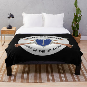 Army - Fort Benning, GA - Home of the Infantry Throw Blanket