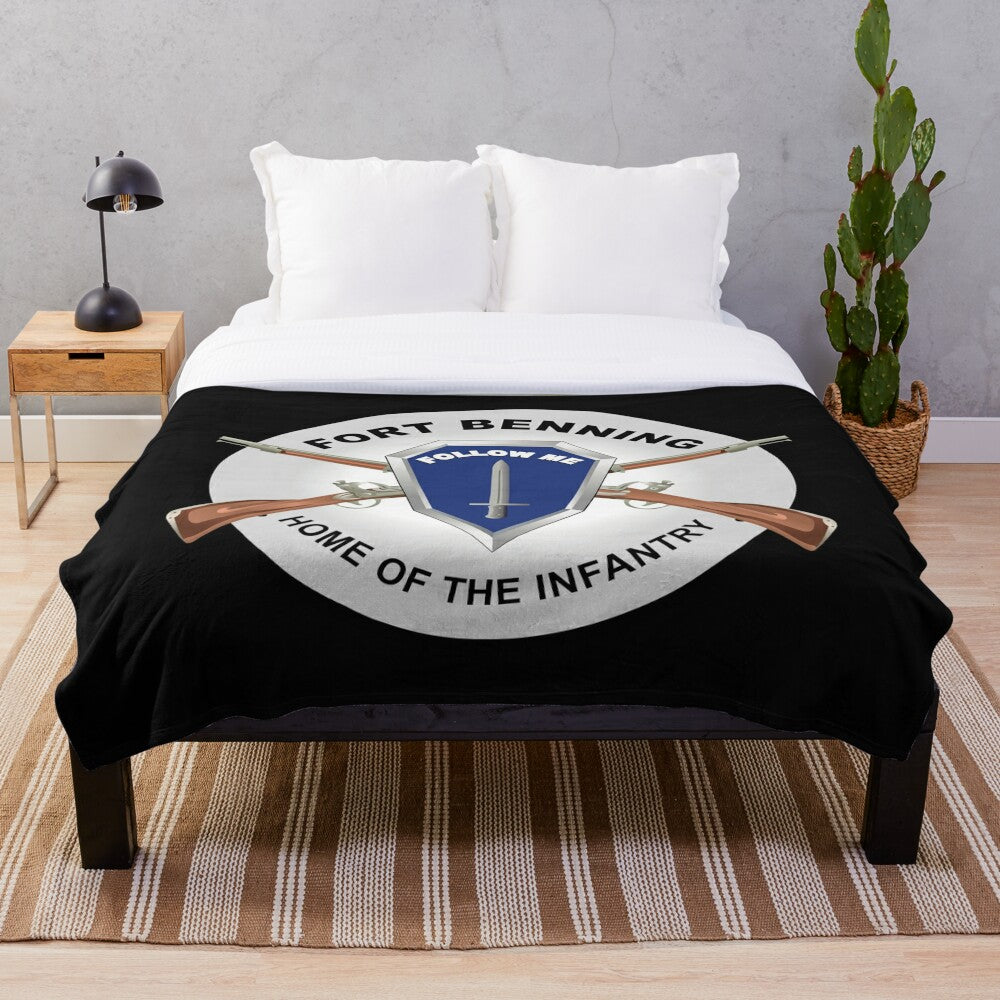 Army - Fort Benning, GA - Home of the Infantry Throw Blanket