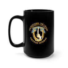 Load image into Gallery viewer, Black Mug 15oz - Army - 2nd Battalion, 7th Cavalry - Vietnam Veteran
