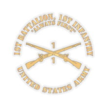 Load image into Gallery viewer, Kiss-Cut Stickers - Army - 1st Battalion, 1st Infantry Regiment Branch - Always First - US Army
