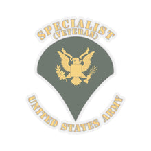 Load image into Gallery viewer, Kiss-Cut Stickers - Army - Specialist - SP4 - Veteran - Flat X 300
