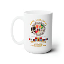 Load image into Gallery viewer, White Ceramic Mug 15oz - Army - Combined Joint Special Operations Task Force - Afghanistan w AFGHAN SVC
