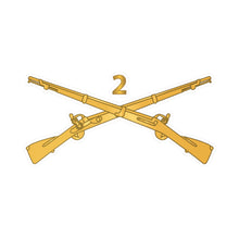 Load image into Gallery viewer, Kiss-Cut Vinyl Decals - Army - 2nd Infantry Regiment Branch - wo Txt X 300
