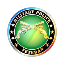 Load image into Gallery viewer, Holographic Die-cut Stickers - Military Police Veteran
