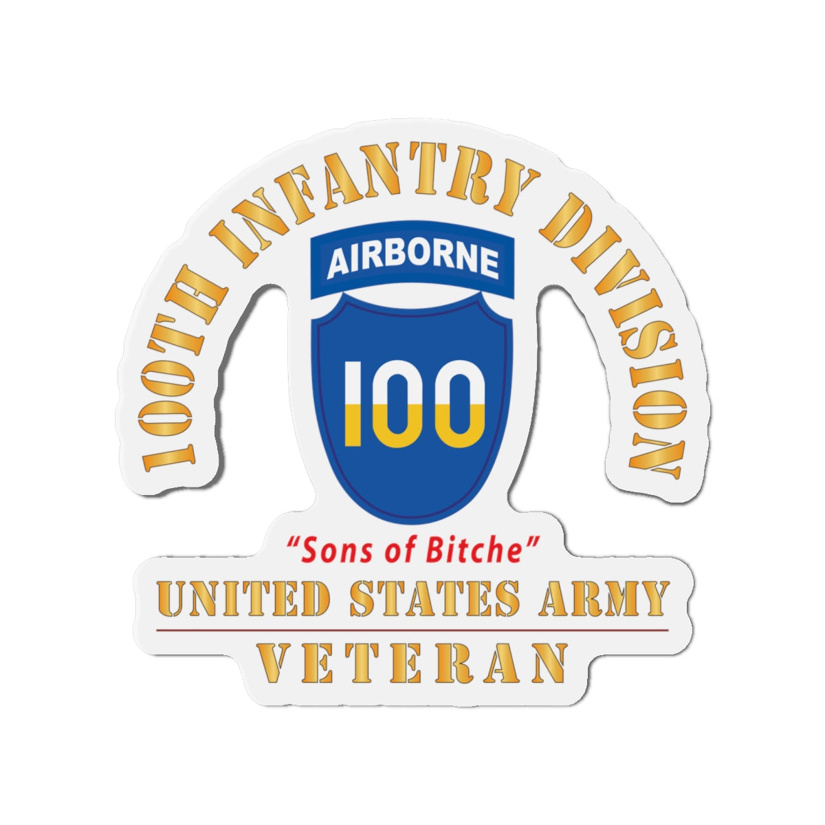 Ssi Bit Die-Cut Magnets - Army - SSI - 100th Division (Airborne) - Sons of Bit ...