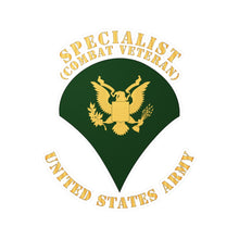 Load image into Gallery viewer, Kiss-Cut Vinyl Decals - Army - Specialist - SP4 - Combat Veteran - Flat X 300
