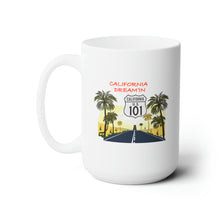 Load image into Gallery viewer, White Ceramic Mug 15oz - California Dreamin - California Highway 101
