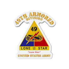 Load image into Gallery viewer, Die-Cut Magnets - Army - DUI - 49th Armored Division - Lone Star - US Army X 300
