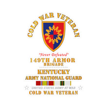 Load image into Gallery viewer, Kiss-Cut Vinyl Decals - Army - Cold War Vet -  149th Armor Brigade Kentucky ARNG w COLD SVC
