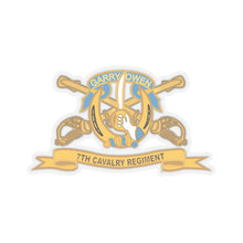 Load image into Gallery viewer, Kiss-Cut Stickers - Army  - 7th Cavalry Regiment w Br - Ribbon
