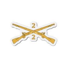 Load image into Gallery viewer, Die-Cut Magnets - Army - 2nd Battalion, 2nd Infantry Regiment Branch - wo Txt X 300

