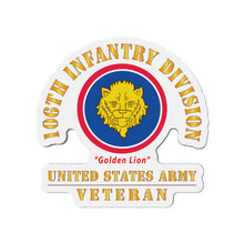 Load image into Gallery viewer, Die-Cut Magnets - Army - SSI - 106th Infantry Division - Golden Lion - US Army Veteran X 300
