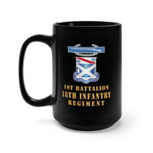 Load image into Gallery viewer, Black Mug 15oz - Army - 1st Bn 18th Inf w DUI - CIB X 300
