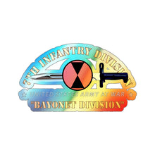 Load image into Gallery viewer, Holographic Die-cut Stickers - 7th Infantry Division - Bayonet Division
