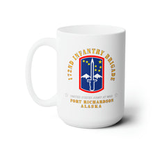 Load image into Gallery viewer, White Ceramic Mug 15oz - Army - 172nd In Bde - Ft Richardson AK X 300
