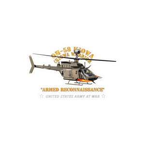 Kiss-Cut Vinyl Decals - Army - OH-58 Kiowa - Armed Reconnaissance