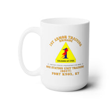 Load image into Gallery viewer, White Ceramic Mug 15oz - Army -  1st Armor Training Brigade (OSUT) - Ft Knox, KY
