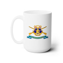 Load image into Gallery viewer, White Ceramic Mug 15oz - Army - 15th Infantry Regiment - DUI w Br - Ribbon X 300
