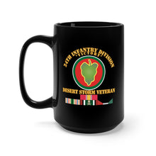 Load image into Gallery viewer, Black Mug 15oz - 24th Infantry Division - Desert Storm Veteran X 300
