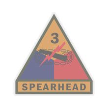 Load image into Gallery viewer, Kiss-Cut Stickers - SSI - 3rd Armored Division w Name Tape

