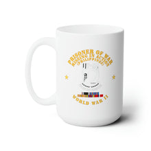 Load image into Gallery viewer, White Ceramic Mug 15oz - Army - POW - MIA - Phil w WWII POW SVC
