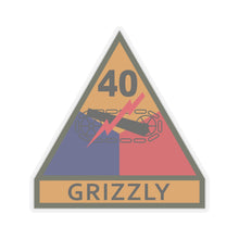 Load image into Gallery viewer, Kiss-Cut Stickers - SSI - 40th Armored Division w Name Tape X 300
