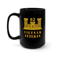 Load image into Gallery viewer, Black Mug 15oz - Army - 62nd Engineer Battalion - ENG Branch - Vietnam Veteran
