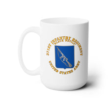 Load image into Gallery viewer, White Mug 15oz - Army - 371st Infantry Regiment - DUI (V1) - Black Devils
