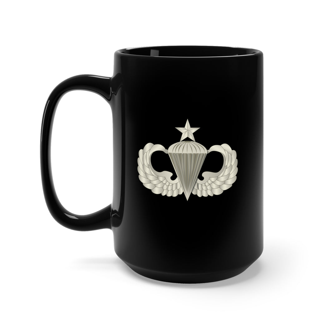 Black Mug 15oz - Senior Airborne Wings X 300