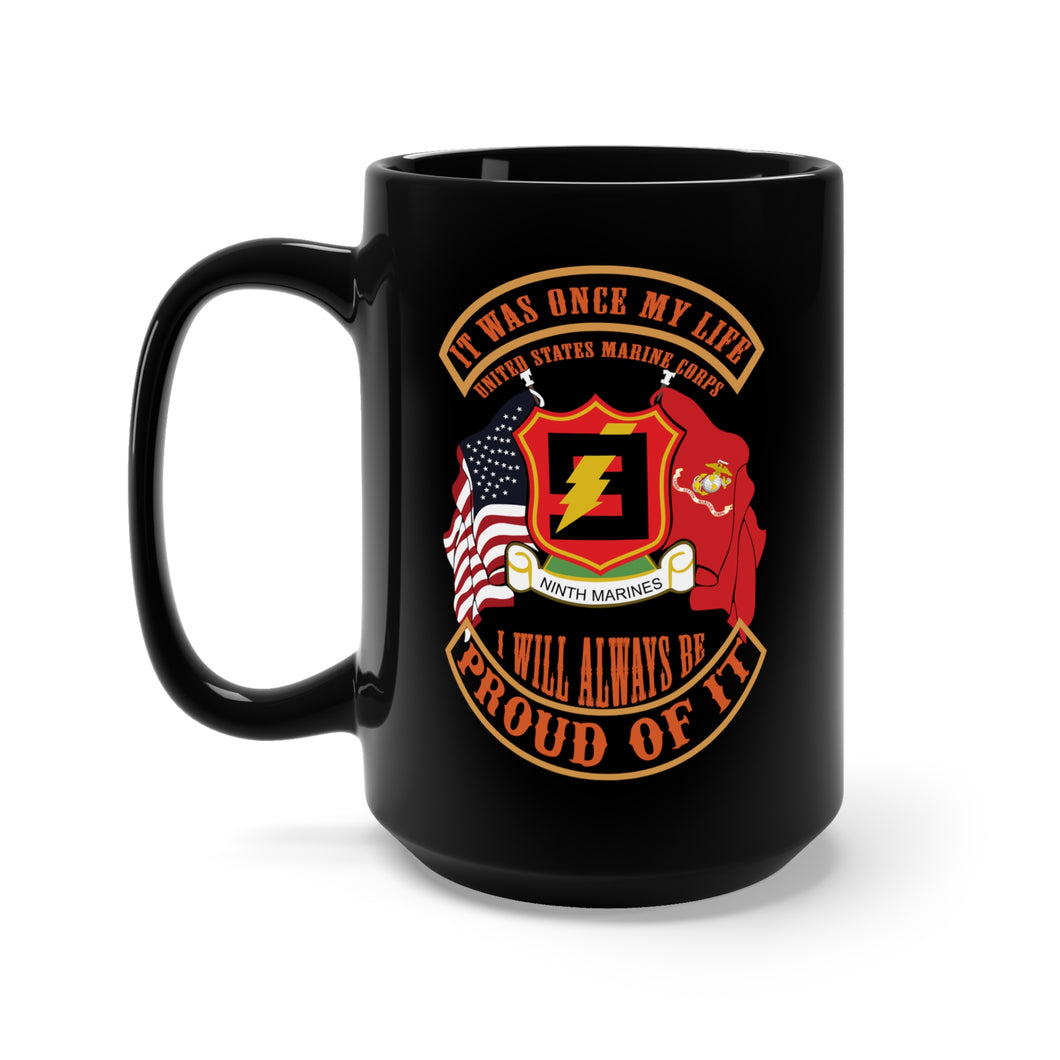Black Mug 15oz - USMC - 9th Marines