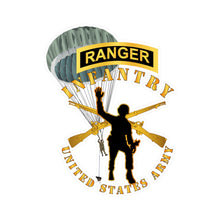 Load image into Gallery viewer, Kiss-Cut Vinyl Decals - Army - Infantry - Follow Me - Ranger Tab - Paratrooper X 300
